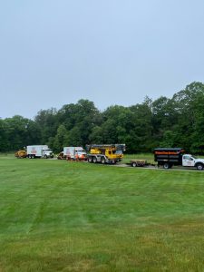 Trucks on the job site